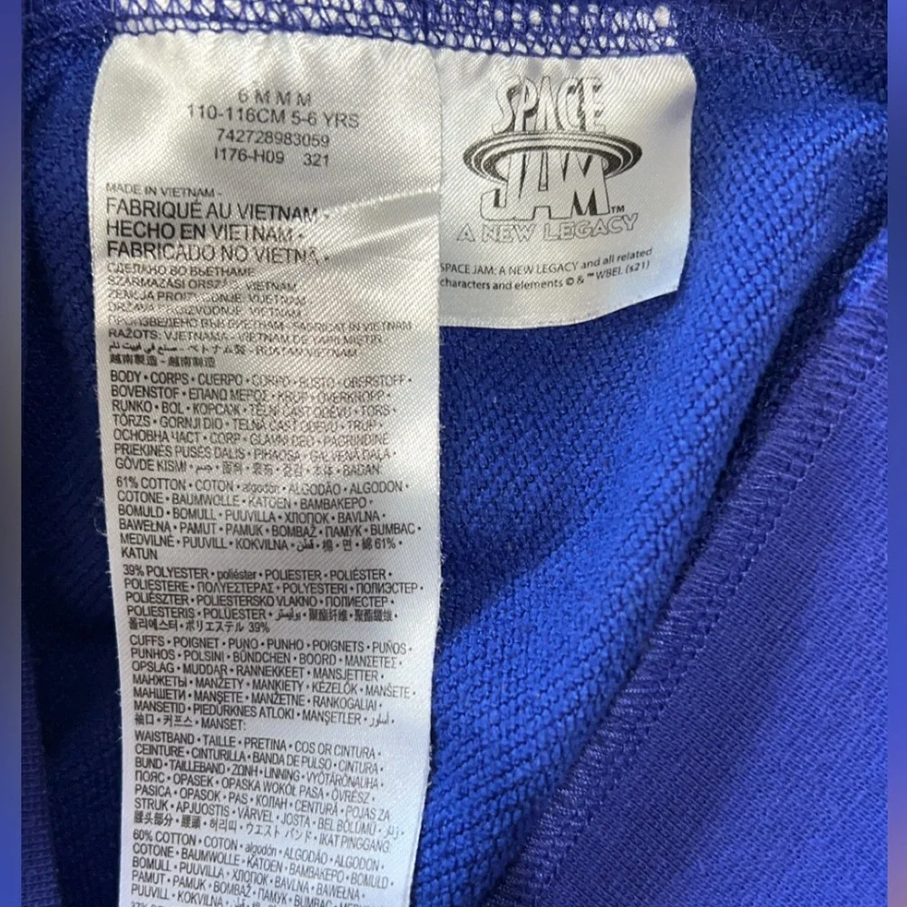 Nike X Space Jam Kids Royal Blue Hoodie with Space Jam‎ Design size 6
